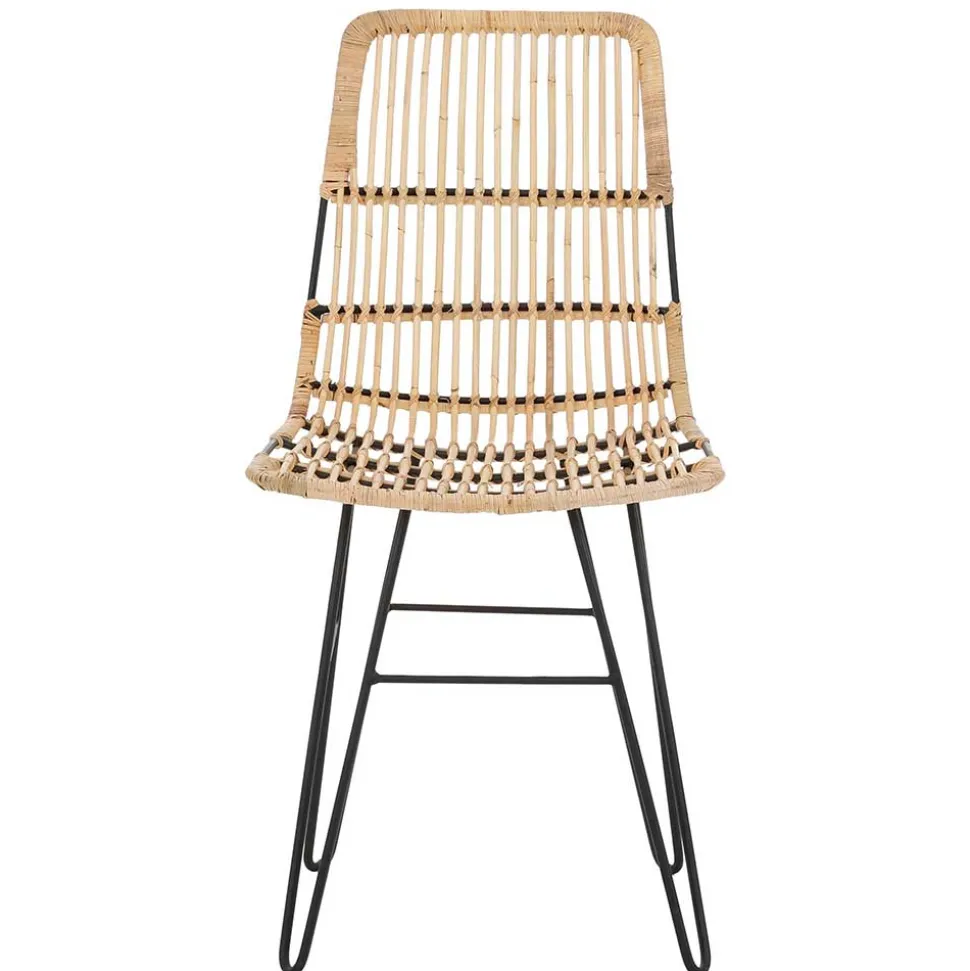 Rattanstuhl mit Geflecht Sitz - Lombardy (2er Set)