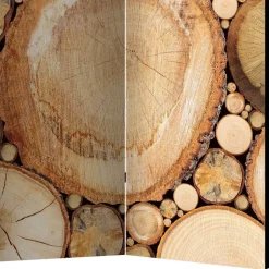 Raumteiler mit Fotodruck Baumscheiben - Siska