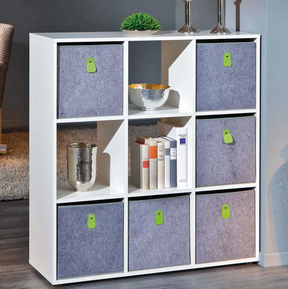 Raumteiler Regal Peritos in Weiß