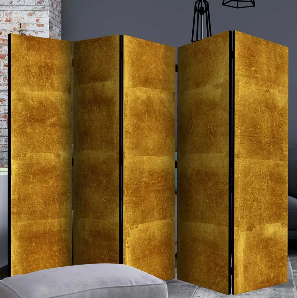 Raumtrenner Paravent in Goldfarben bedruckt - Nikolav