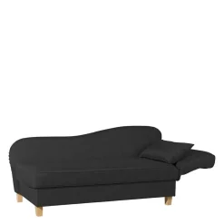 Recamiere in Schwarz und Buche - Mikana