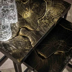 Rechteckige Beistelltische aus Teak - Clarisa (zweiteilig)