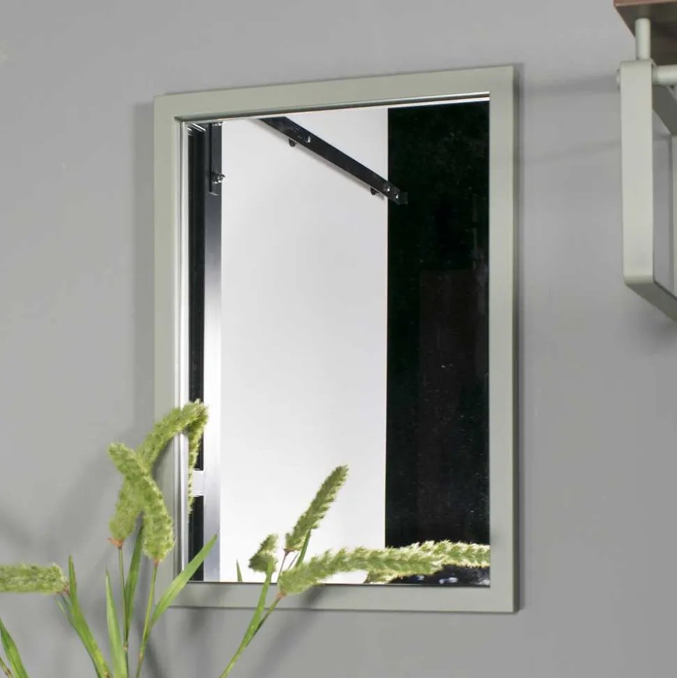 Rechteckiger Flur Spiegel in Graugrün - Monterrey