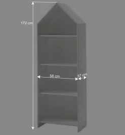 Regal & Schrank in Weiß & Grau - Indefiva (zweiteilig)
