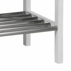 Regal für Schuhe in Weiß & Edelstahl - Gorfu