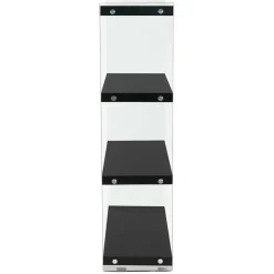 Regal in Hochglanz Schwarz & Transparent - Viverone