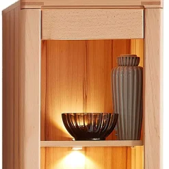 Regal mit LED Licht aus Kernbuche massiv - Amyonta