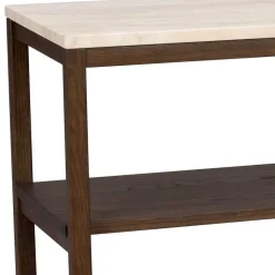 Regal mit Travertin Deckplatte in Beige - Thani