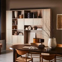 Regal mit vier Fächern und drei Türen - Ewana