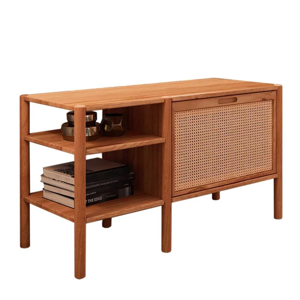 Regal mit Wiener Geflecht Klappfach - Indrya