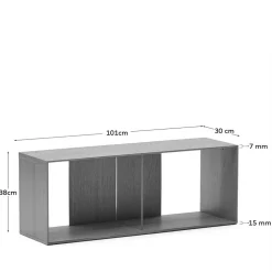 Regalmodul Duo in Nussbaum - Kiara (zweiteilig)
