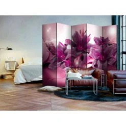 Reizvoller Leinwand Paravent in Violett - Fanito