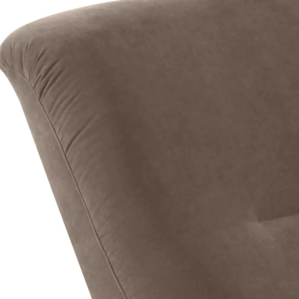 Relaxsessel in Beigegrau und Nussbaum - Kilazu