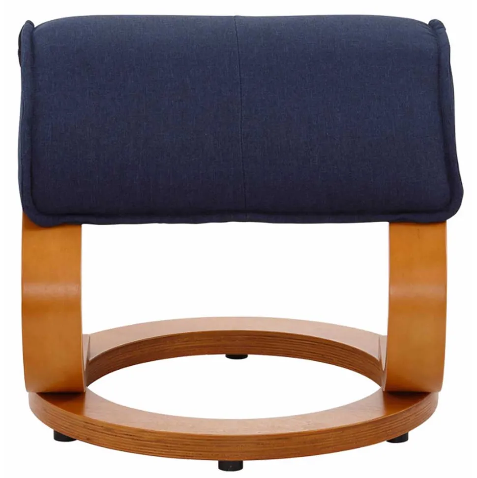 Relaxsessel mit Fußhocker in Dunkelblau - Thani (zweiteilig)