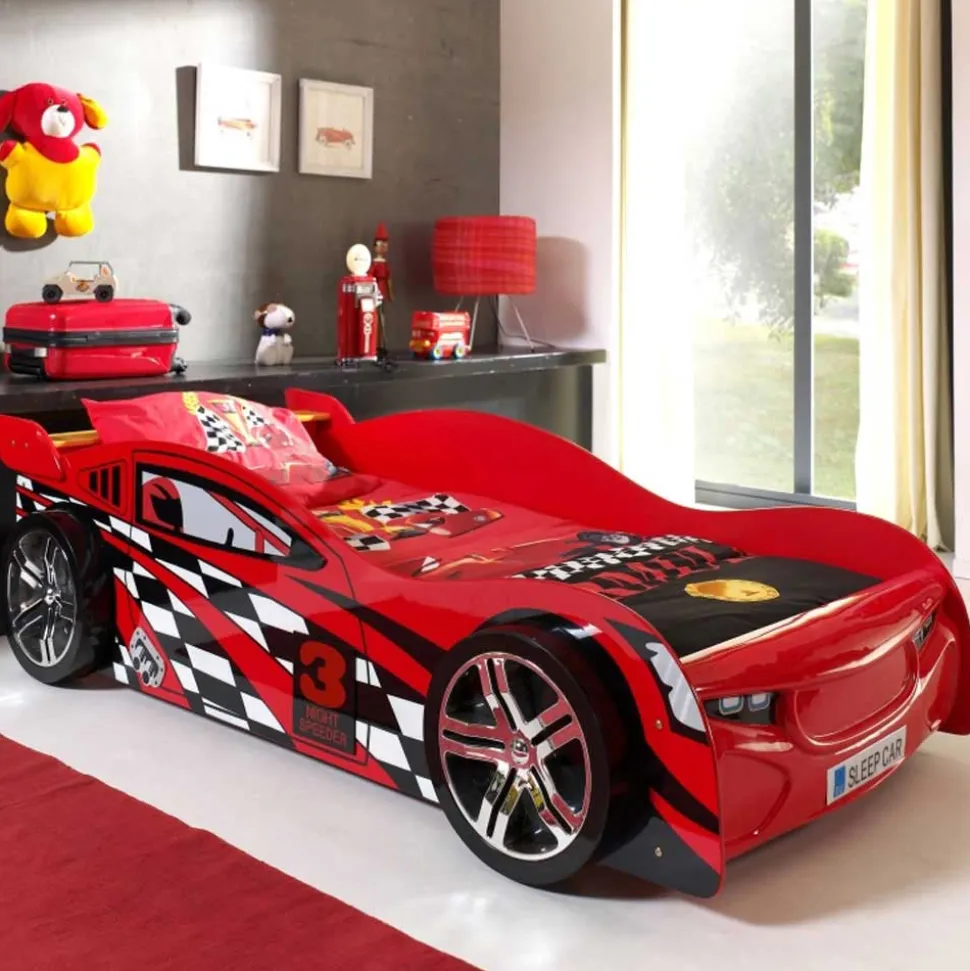 Rennwagenbett Station in Rot