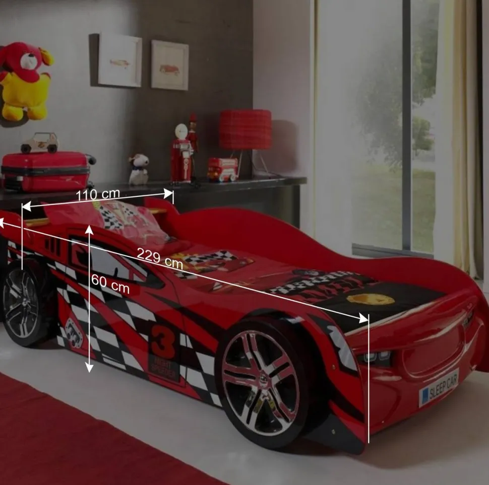 Rennwagenbett Station in Rot