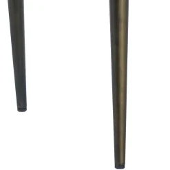 Retro Armlehnenstuhl aus braunem Kunstleder - Fulivia (2er Set)