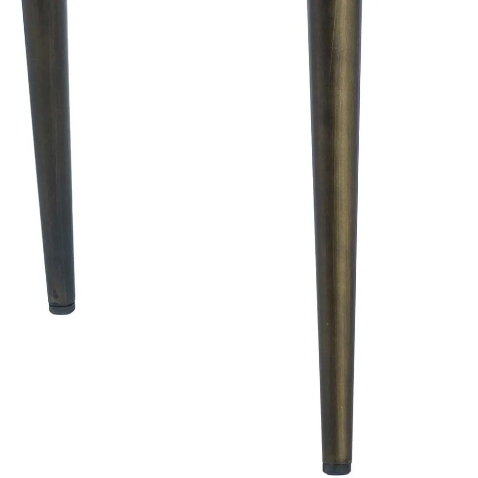 Retro Armlehnenstuhl aus braunem Kunstleder - Fulivia (2er Set)