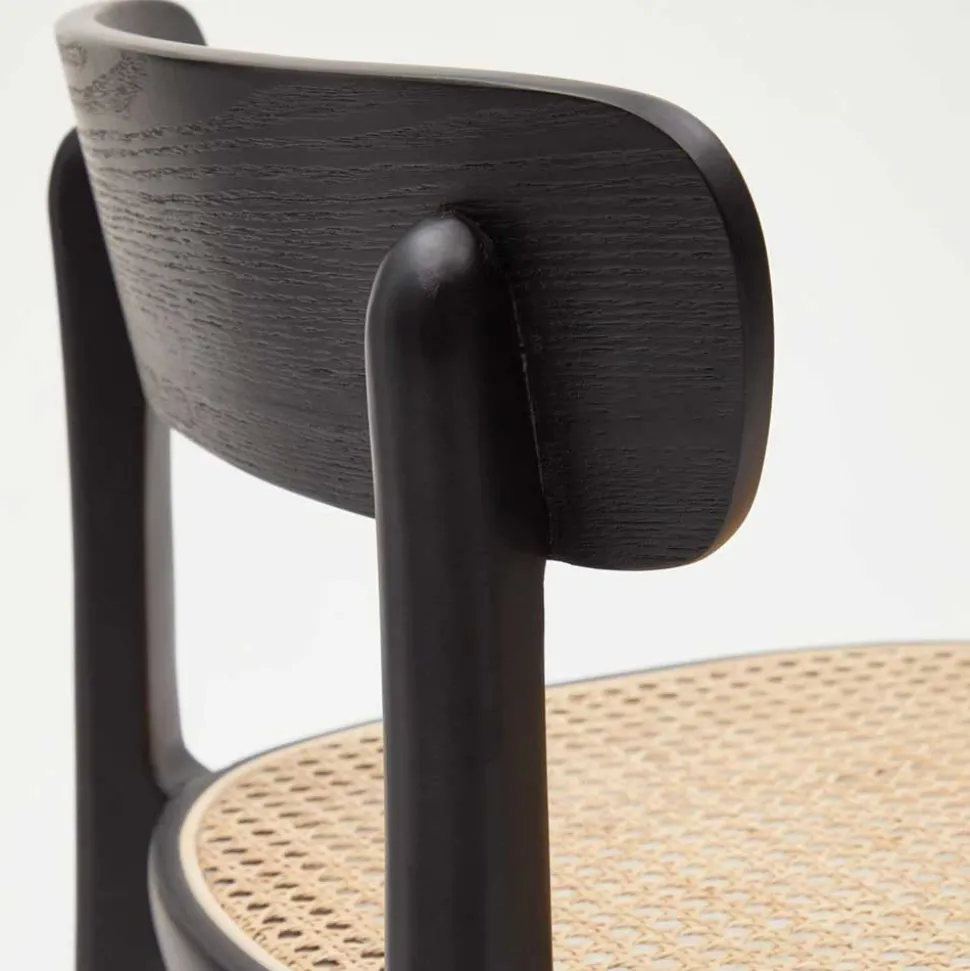 Retro Barstuhl mit Wiener Geflecht Sitz - Pulany (2er Set)