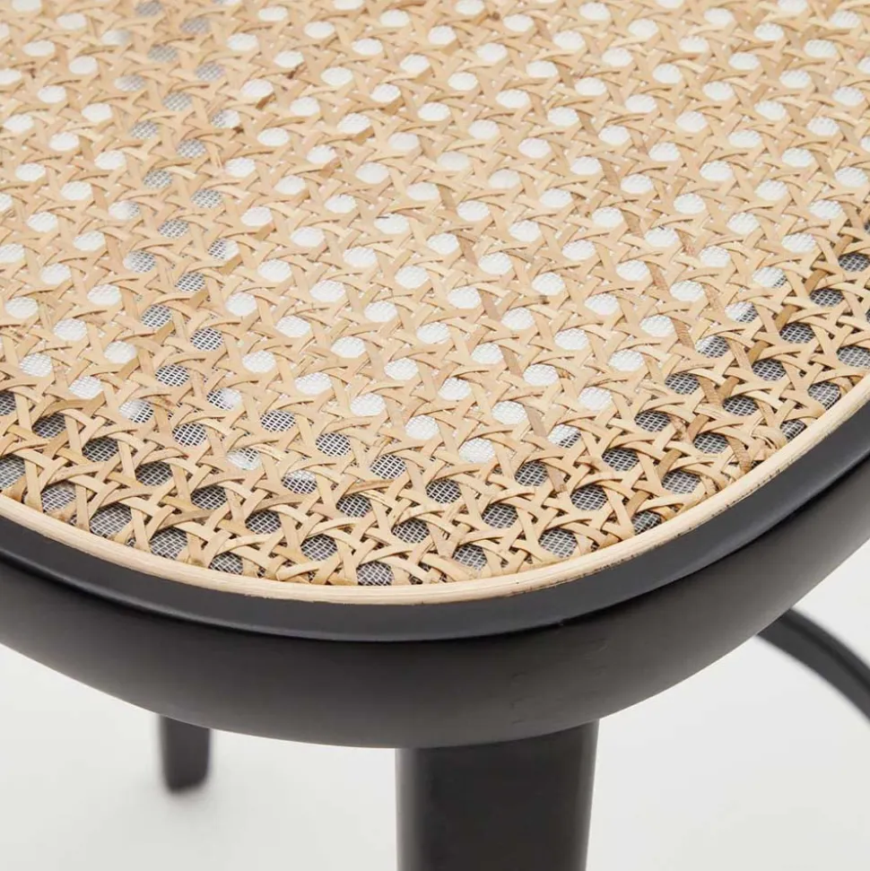 Retro Barstuhl mit Wiener Geflecht Sitz - Pulany (2er Set)