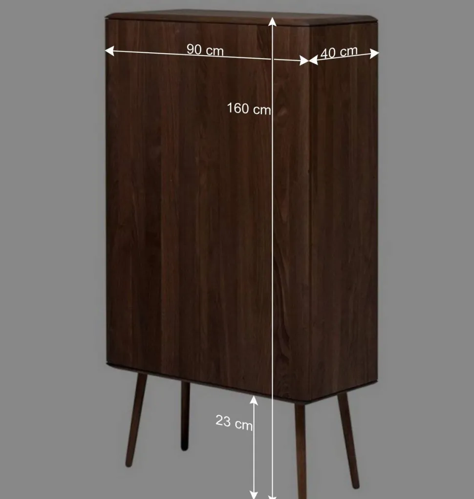 Retro Chic Highboard aus Nussbaum - Rivossa
