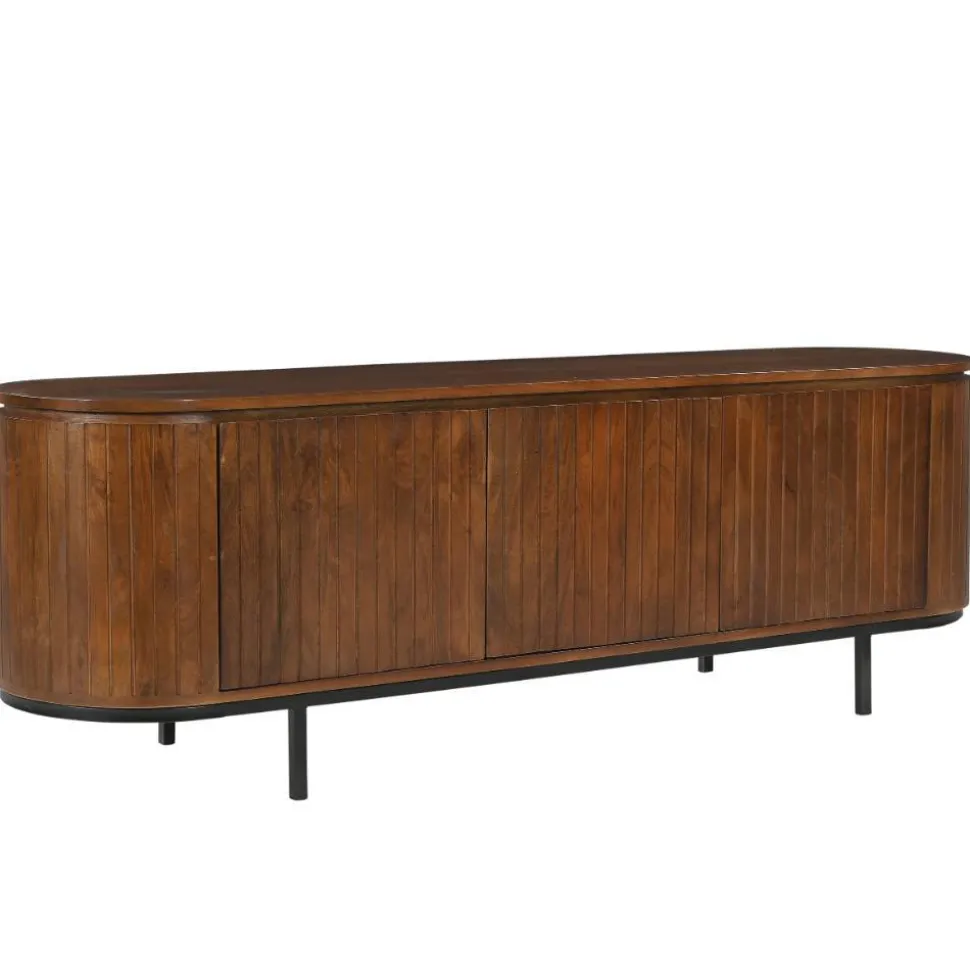 Retro Design Lowboard aus Mangoholz - Galadira