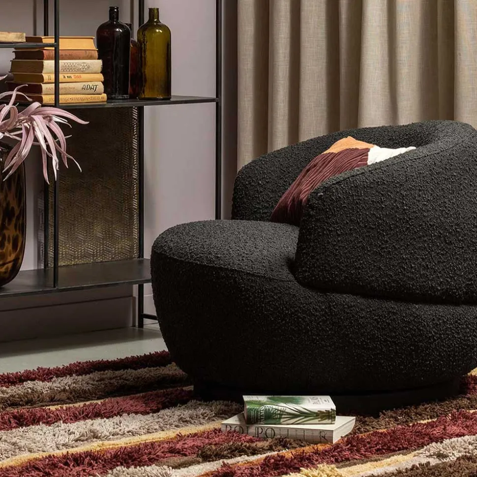 Retro Design Sessel aus Boucle Stoff - Fronco