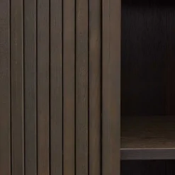 Retro Highboard mit Schiebetüren und Fächern - Tadaco