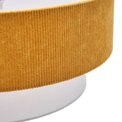 Retro Hängeleuchte in Senfgelb Cord - Dunedin