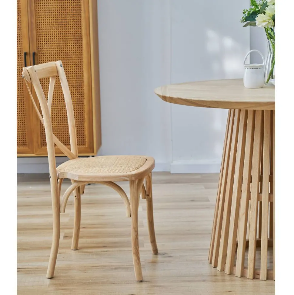 Retro Kaffeehausstühle in Natur - Pig (2er Set)