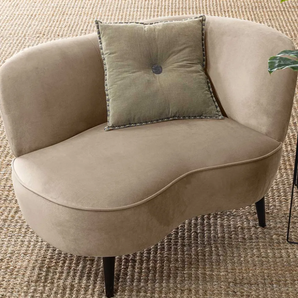 Retro Lounge-Sessel in Khaki Samit - Griffina