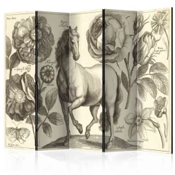 Retro Paravent mit Naturdarstellungen - Freedoms