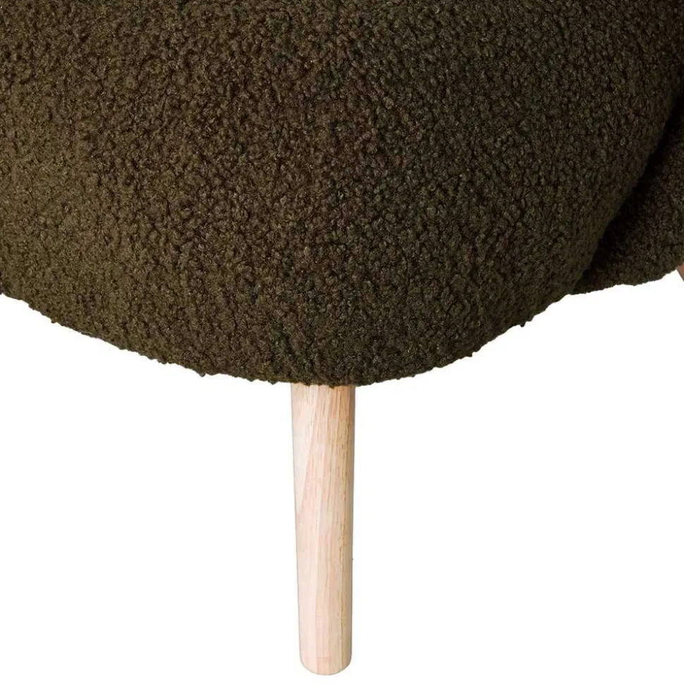 Retro Plüschsessel in Dunkelgrün - Vakuum