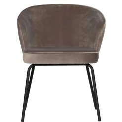 Retro Polsterstühle in Khaki Samt - Ashley (2er Set)