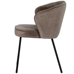 Retro Polsterstühle in Khaki Samt - Ashley (2er Set)