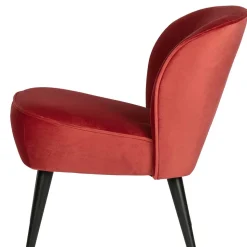 Retro Samtsessel in Rot & Schwarz - Dumarkus