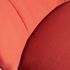 Retro Samtsessel in Rot & Schwarz - Dumarkus