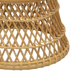 Retro Sessel aus Geflecht Rattan Natur - Garzone