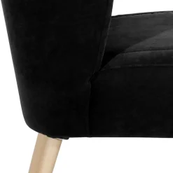 Retro Sessel in Schwarz Velours - Kerou