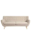 Retro Style Sofa in Beige mit Natur - Paulo