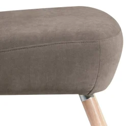 Retro Velourssessel in Beigegrau - Florida