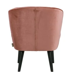 Retro Vintage Sessel in Altrosa Samt - Ventura