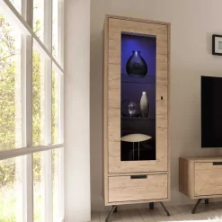 Retro Wohnwand im Eiche Dekor - Rodonda (dreiteilig)