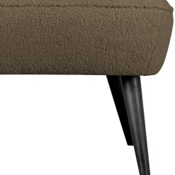 Retro Wohnzimmersofa in Hellbraun Plüsch - Kermita