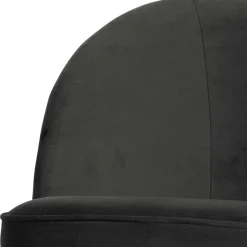 Retrosessel in Schwarz mit Samtbezug - Betty