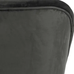 Retrosessel in Schwarz mit Samtbezug - Betty