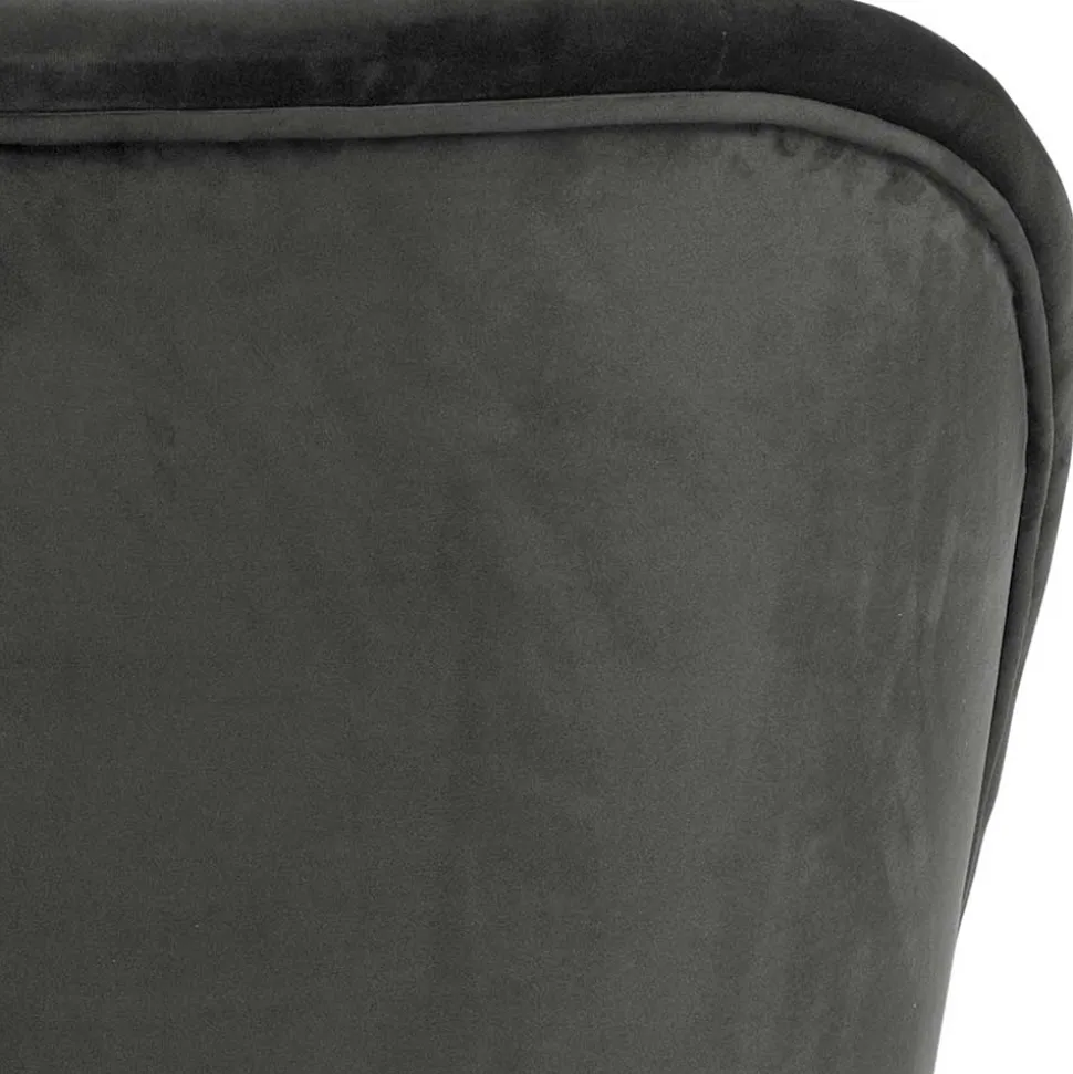 Retrosessel in Schwarz mit Samtbezug - Betty