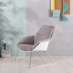 Retrosessel mit Chrom Bügelgestell - Harukivo (2er Set)