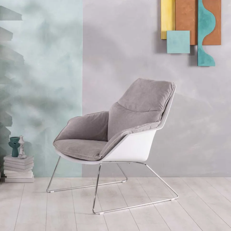 Retrosessel mit Chrom Bügelgestell - Harukivo (2er Set)