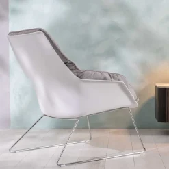 Retrosessel mit Chrom Bügelgestell - Harukivo (2er Set)